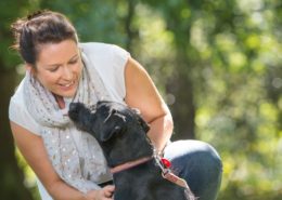 a sweet picture of Kate and her dog